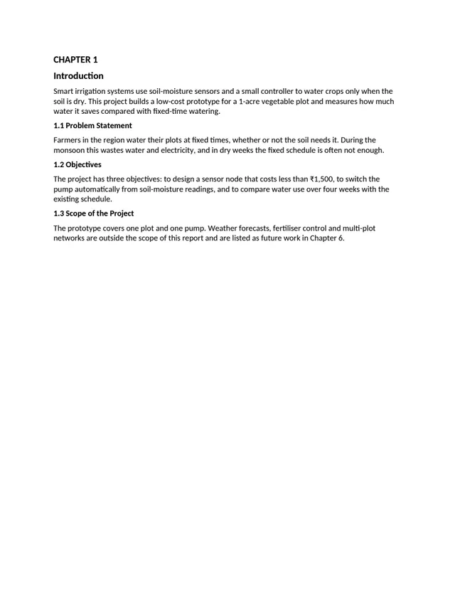 First page before the fix. A rough draft: Calibri 11, single spacing, ragged right edge, chapter headings on the left, no page numbers.